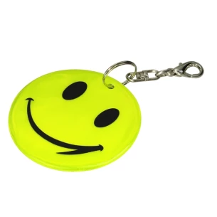 Smile fényvisszaverő kulcstartó - Sárga