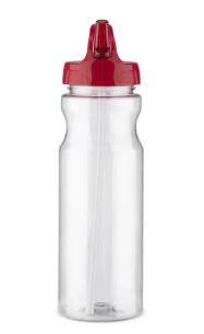 TRANCE szívószálas palack - piros