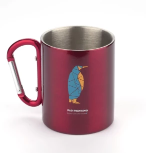 CAMP bögre karabinerrel - piros