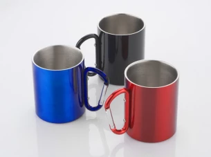 CAMP bögre karabinerrel - piros