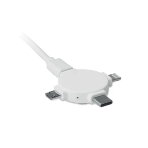 3 az 1-ben kábeladapter - LIGO CABLE - fehér