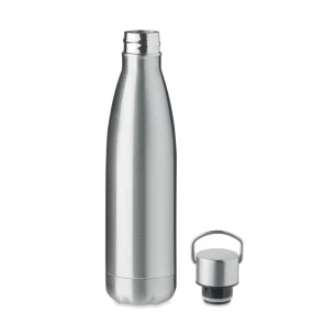 Dupla falú palack 500ml - MATIS - matt ezüst