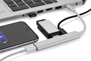 USB HUB elosztó - ROSKO - Ezüst