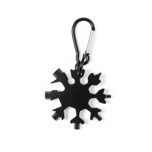 Multifunkciós szerszám, 17 funkció, karabiner - Fekete