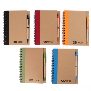 Eco3 jegyzettömb tollal - narancssárga