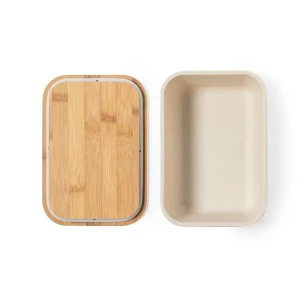 Reggeli doboz 1 L, bambusz fedéllel - semleges