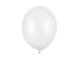 Fémezett léggömb 30cm - Fehér