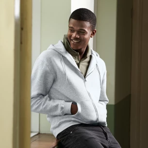 FOTL cipzáras kapucnis pulóver - szürke