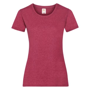 FOTL Lady-Fit ValueWeight póló - piros melange